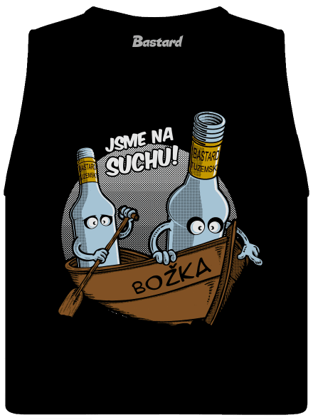 Na suchu dámské tílko volné Black