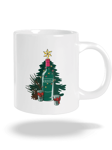 Vánoční borovička velký hrnek White