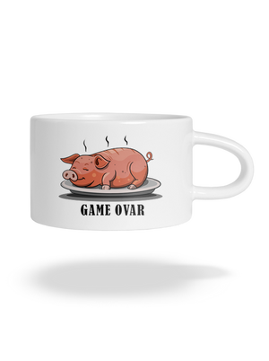 Game ovar hrnek makronka White