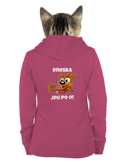 Dneska jdu po o dámská mikina na zip Magenta