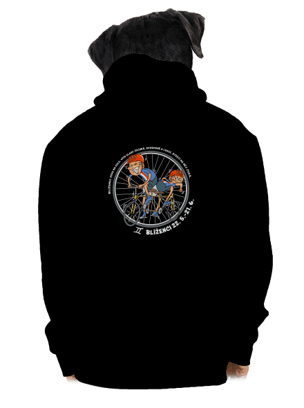 Cyklistický horoskop: Blíženci pánská mikina na zip Black