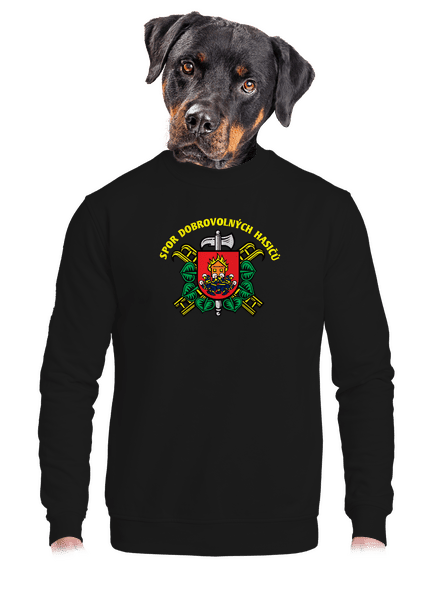 Spor dobrovolných hasičů unisex mikina bez kapuce Black