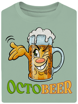 Octobeer unisex tričko oversized Sage