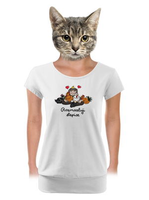 Rozmazluji slepice dámské tričko s lemem White