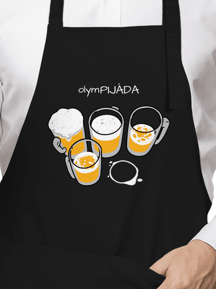 Pijáda zástěra Black