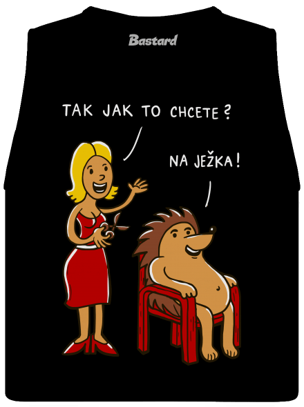 Na ježka dámské tílko volné Black