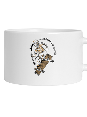 Starý, jak se cítím hrnek makronka White