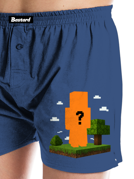 Minecraft z vlastní fotky pánské trenky Blue