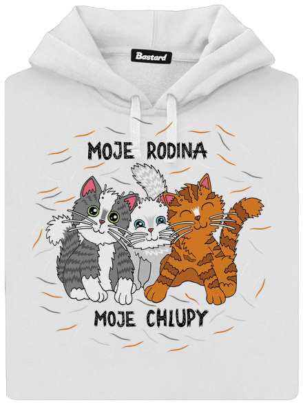 Moje rodina dámská mikina klokanka White
