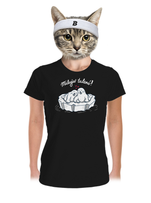 Miluju tulení dámské sportovní tričko Black