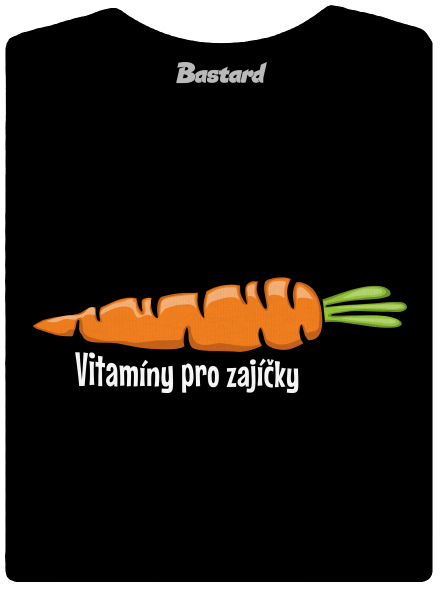 Vitamíny pro zajíčky dámské tričko s lemem Black