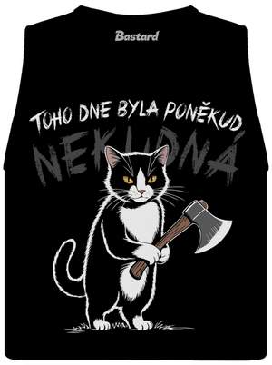 Neklidná kočka dámské tílko volné Black