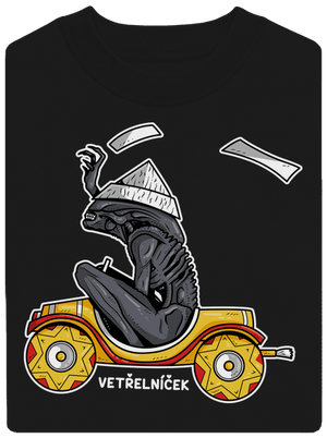 Vetřelníček unisex mikina bez kapuce Black