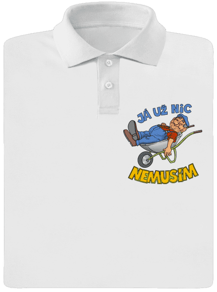 Nemusím pánská polokošile White