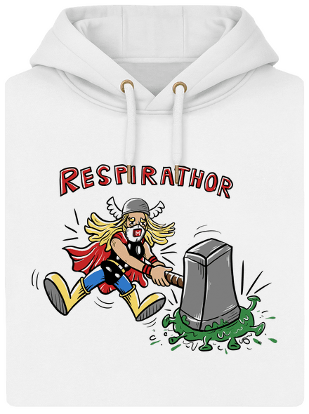 Respirathor unisex mikina premium Snowwhite