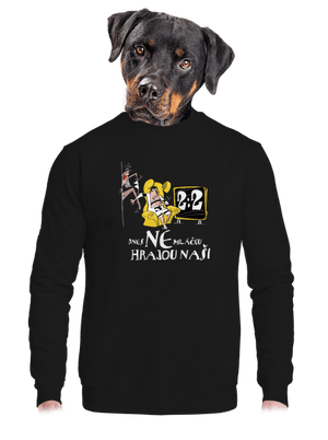 Hrajou naši unisex mikina bez kapuce Black