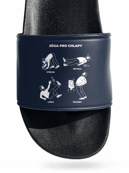 Jóga pro chlapy pantofle Navy