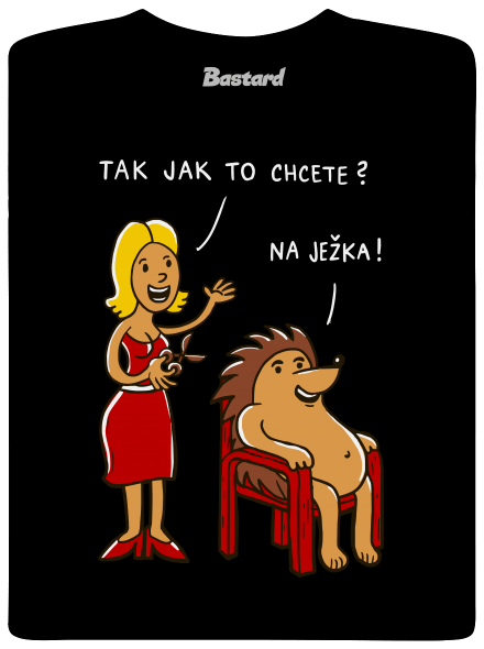 Na ježka pánské dlouhý rukáv Black