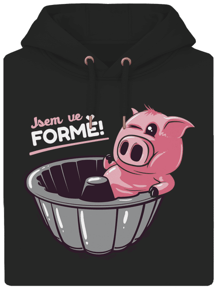 Ve formě unisex mikina premium Dark Black