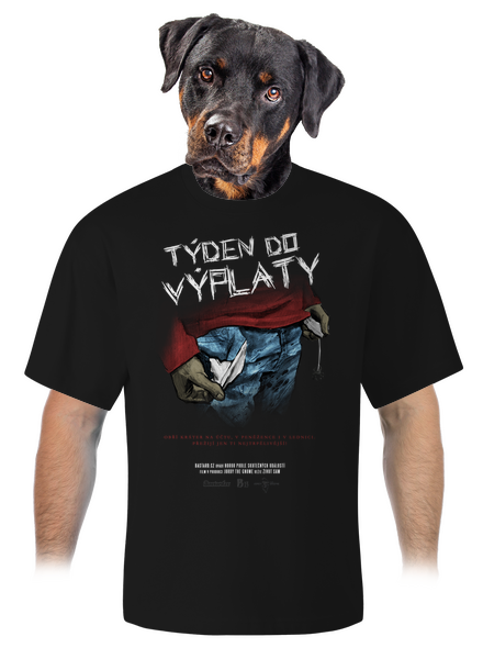 B13: Týden do výplaty unisex tričko oversized Black
