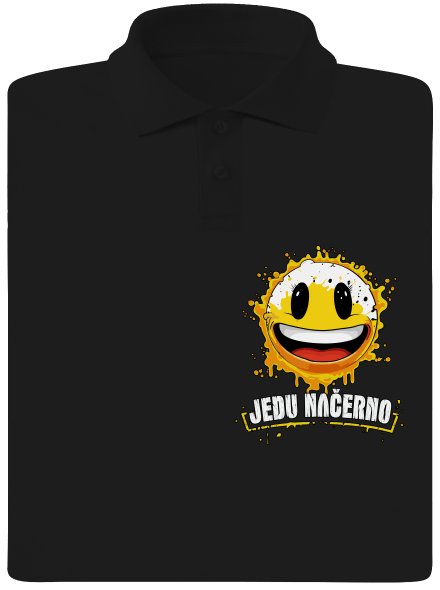 Jedu načerno pánská polokošile Black