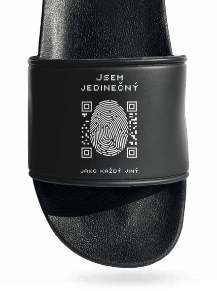 Jsem jedinečný pantofle Black