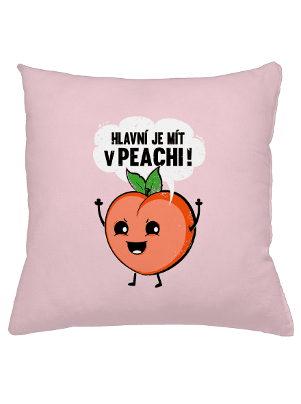 V peachi polštář Light Pink