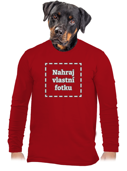 Vlastní potisk pánské dlouhý rukáv Red