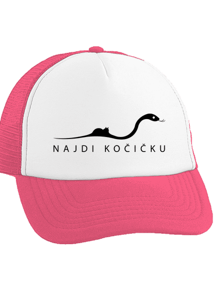 Najdi kočičku kšiltovka truckerka Fluorescent Pink cap