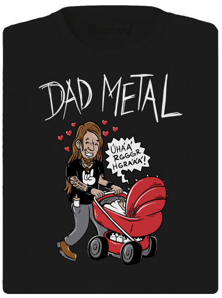 Dad metal dámské sportovní tričko Black