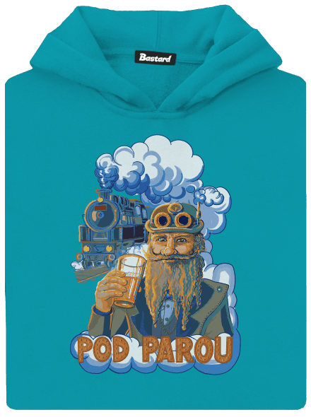 Pod parou dětská mikina klokanka Hawaiian Blue