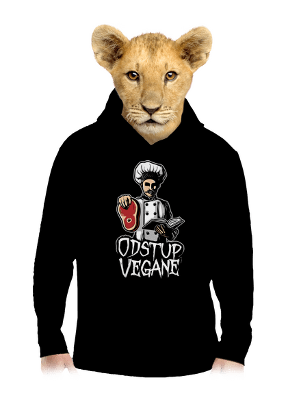 Odstup vegane dětská mikina klokanka Black