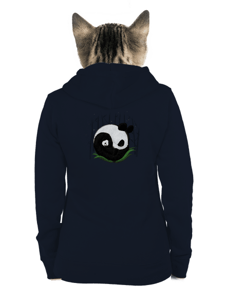 Dvě spící pandy dámská mikina na zip Navy Mal