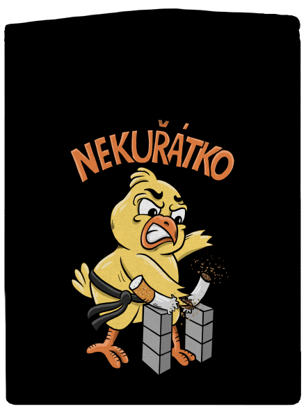 Nekuřátko dámská mikina na zip Black
