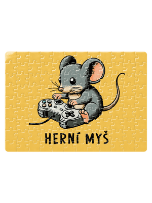 Herní myš puzzle White