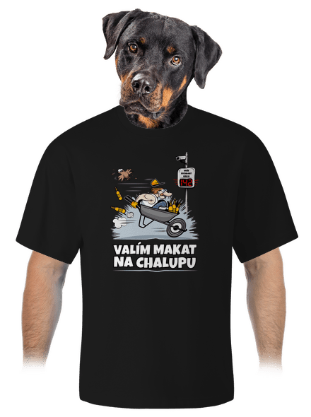 Valím na chalupu unisex tričko oversized Black