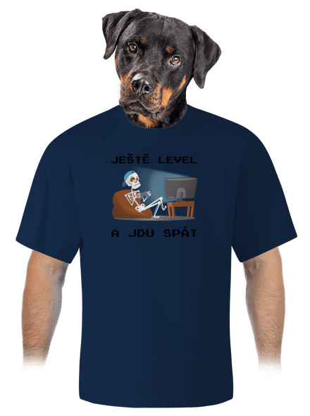 Ještě level unisex tričko oversized Midnight Blue