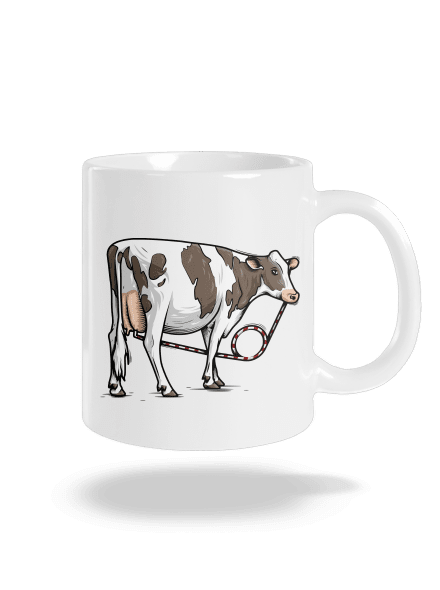 Cow drink klasický hrnek White
