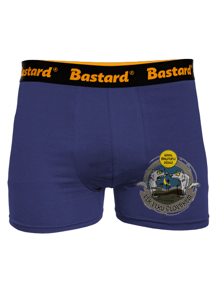 Vlk vlku člověkem boxerky Blue Navy