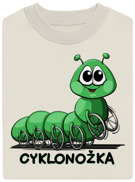 Cyklonožka unisex mikina bez kapuce Off White