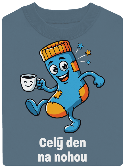 Na nohou unisex mikina bez kapuce Nordic Blue