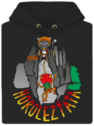 Horolezťata unisex mikina premium Dark Black