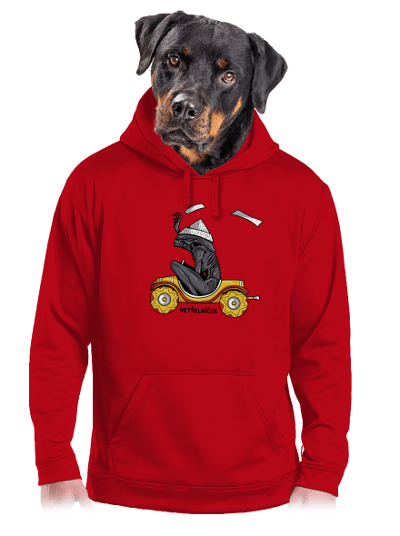 Vetřelníček pánská mikina klokanka Red