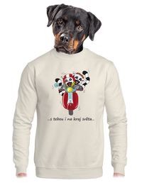 unisex mikina bez kapuce