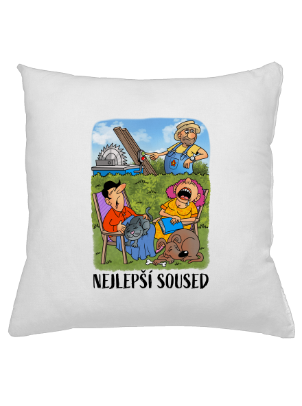 Nejlepší soused polštář White