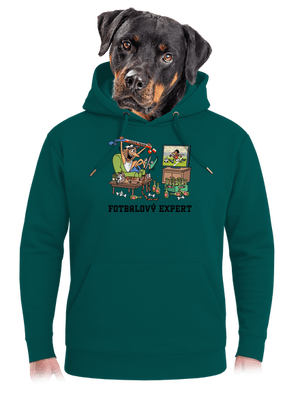 Fotbalový expert unisex mikina premium Emerald Green