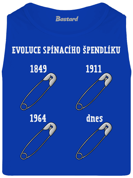 Evoluce spínacího špendlíku pánské tílko Royal Blue