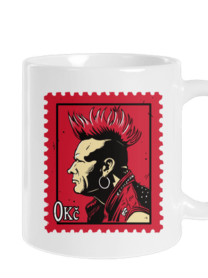 Známka punku klasický hrnek White