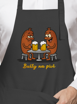 Buřty na pivě zástěra Dark Grey