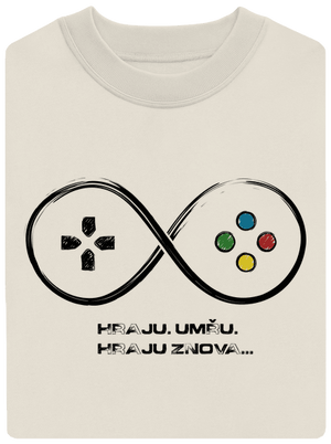 Hraju znova unisex mikina bez kapuce Off White